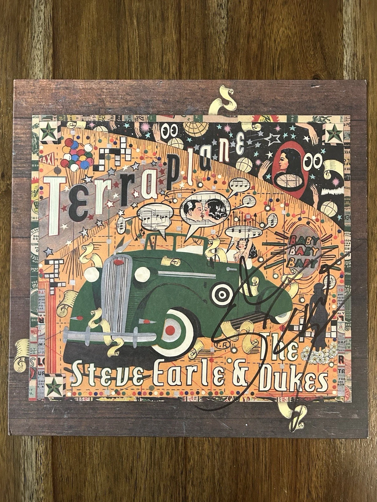 Steve Earle ‘Terraplane’ Signed Vinyl Album Folk Singer Beckett