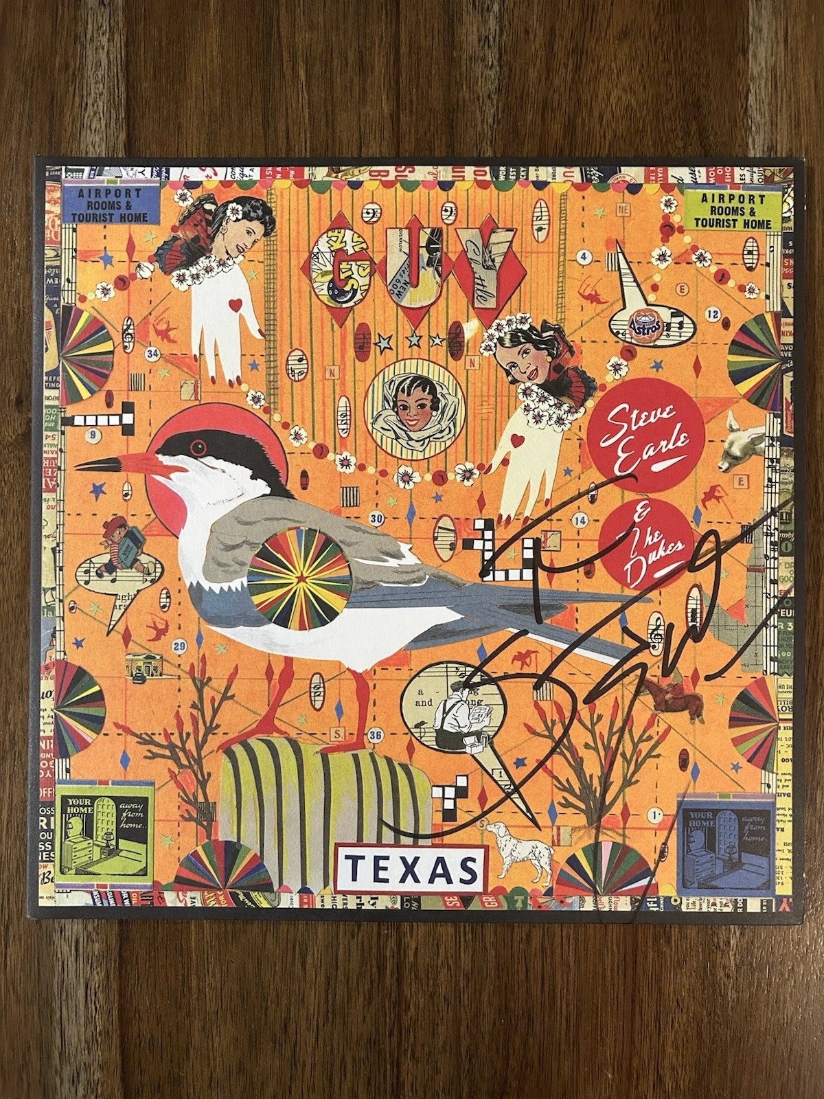 Steve Earle ‘GUY’ Signed Vinyl Album Folk Singer Beckett