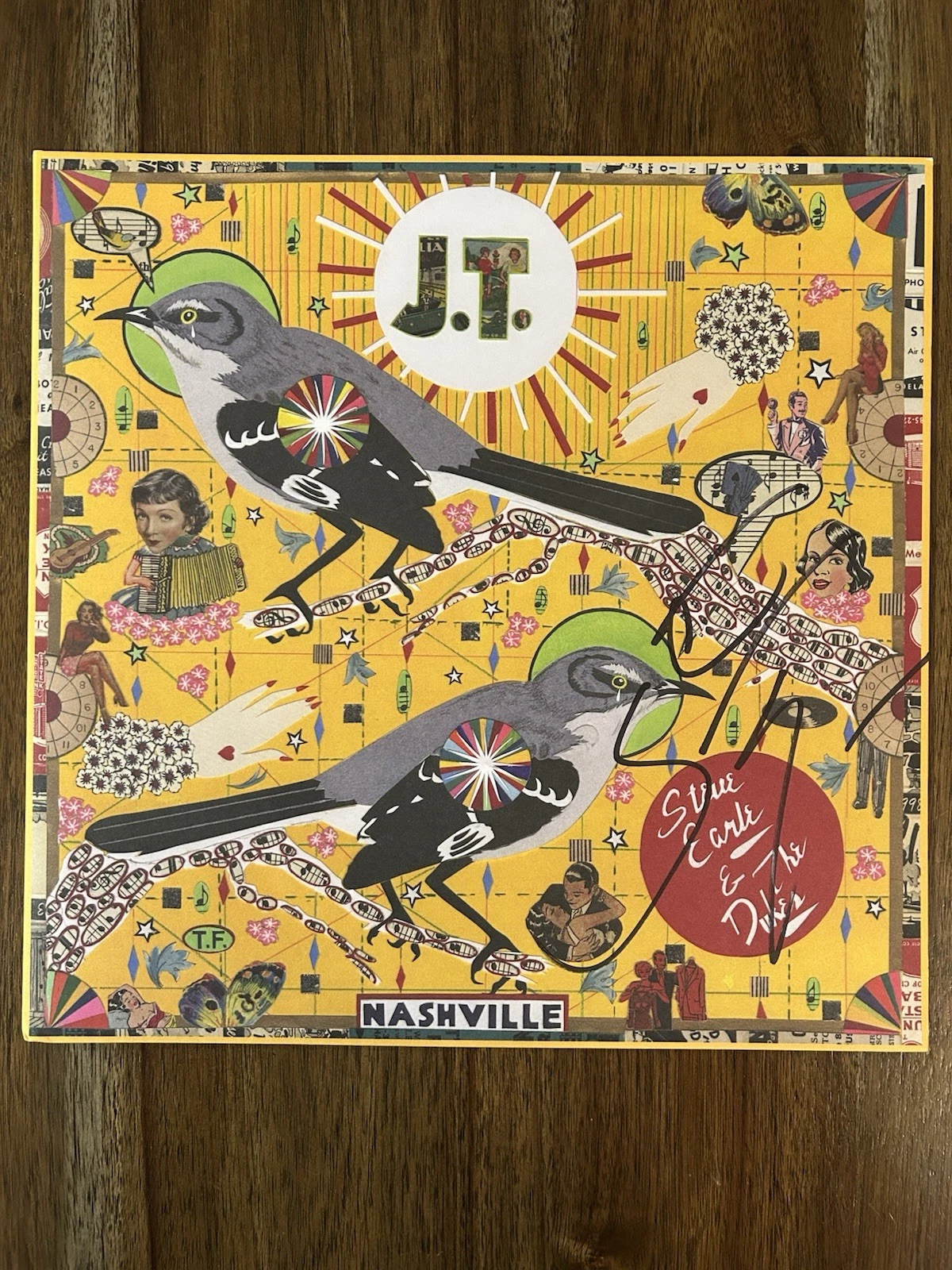 Steve Earle ‘J.T.’ Signed Vinyl Album Folk Singer Beckett
