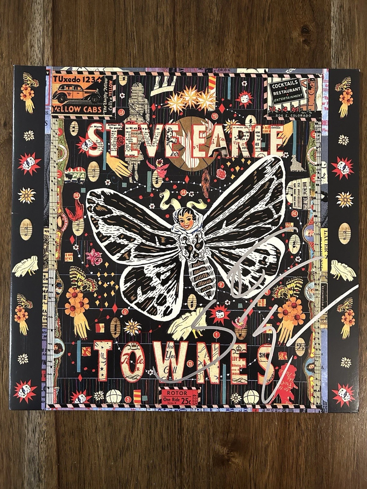 Steve Earle ‘Townes’ Signed Vinyl Album Folk Singer Beckett