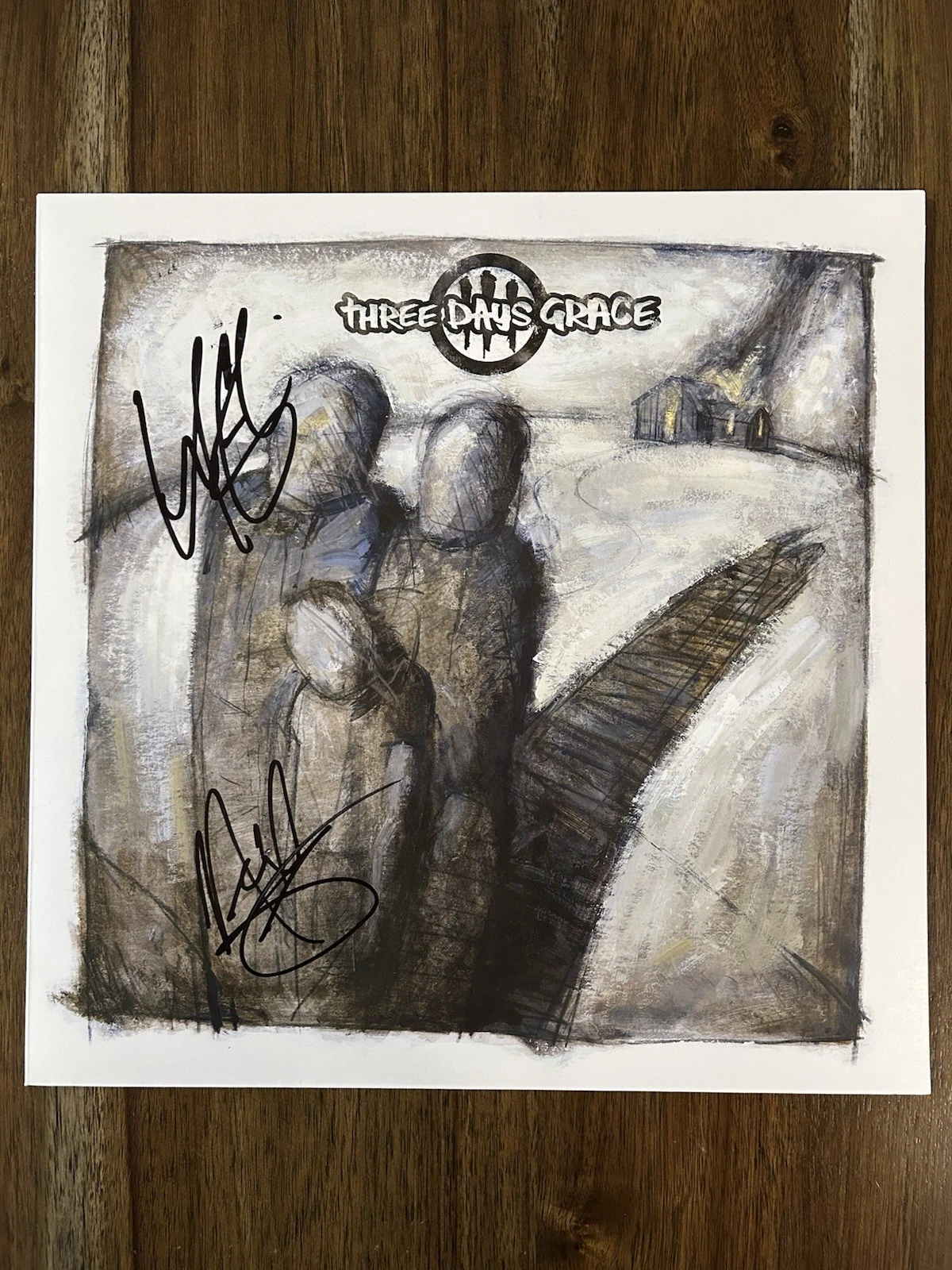 Adam Gontier & Neil ‘Three Days Grace’ Band Signed Vinyl Album Beckett