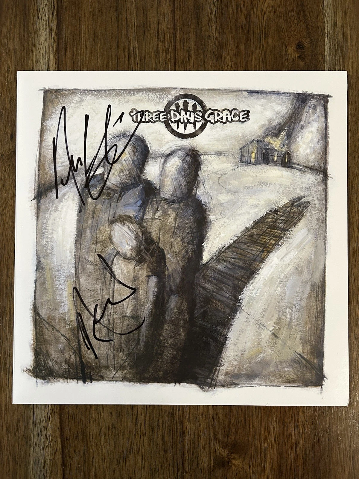 Adam Gontier & Neil ‘Three Days Grace’ Band Signed Vinyl Album Beckett