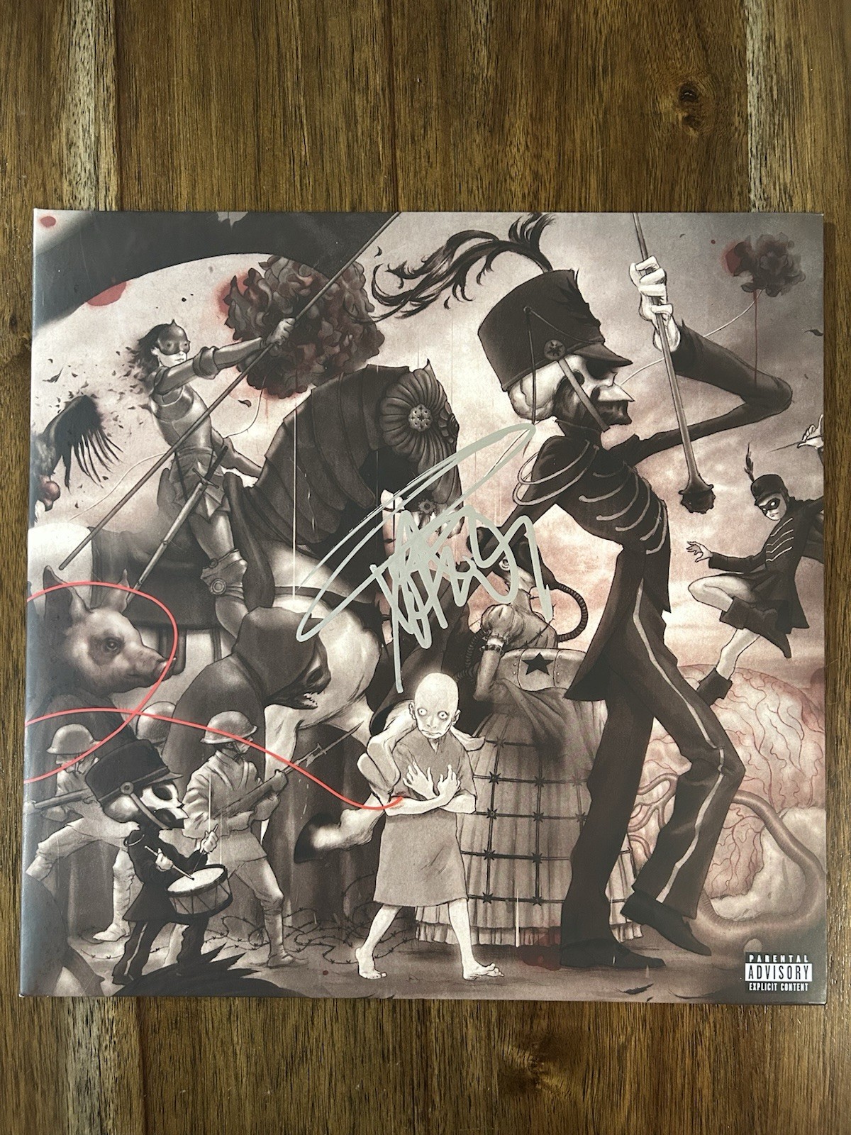 Frank Iero Signed ‘My Chemical Romance’ Vinyl Album ‘The Black Parade’ Beckett