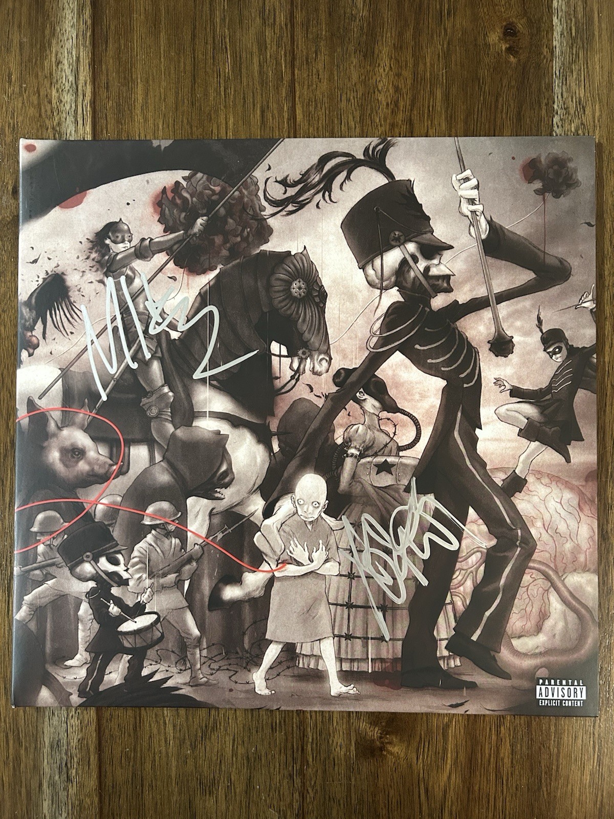 Frank Iero & Mikey Way Signed ‘My Chemical Romance’ Vinyl Album Beckett