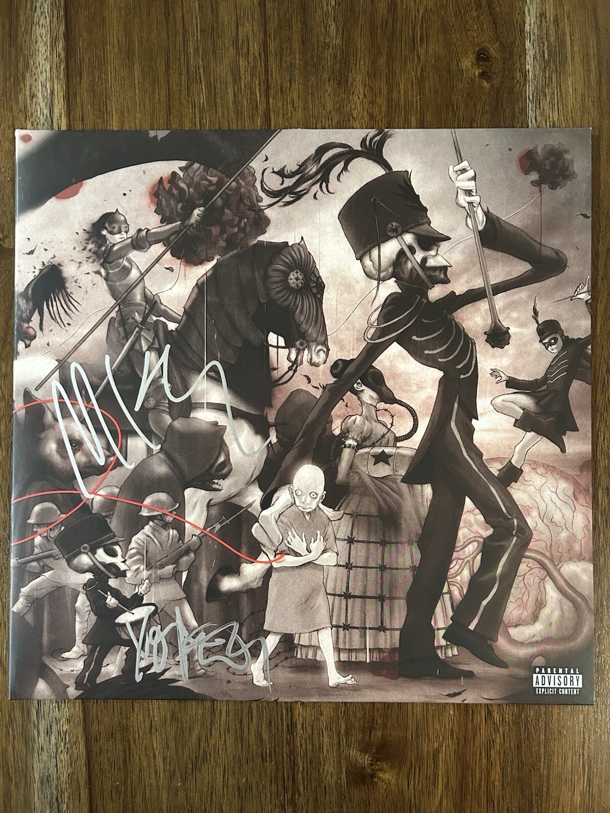 Frank Iero & Mikey Way Signed ‘My Chemical Romance’ Vinyl Album Beckett
