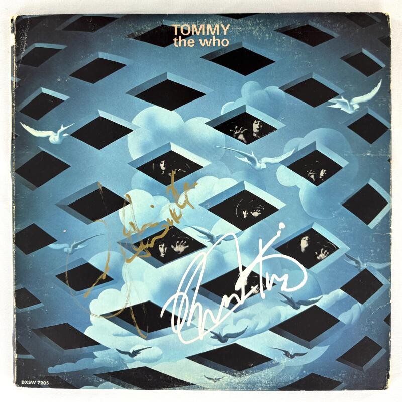 Roger Daltrey John Entwistle Signed Autograph Album Vinyl Record - Tommy JSA COA