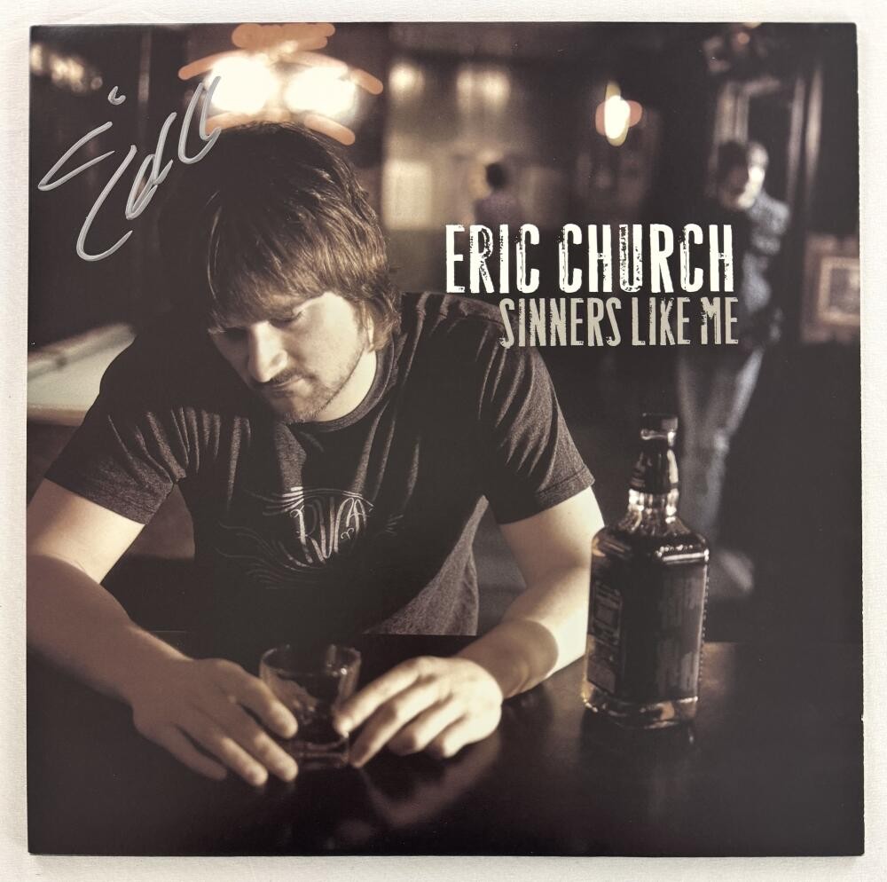 Eric Church Signed Autograph Album Vinyl Record - Sinners Like Me w/ Beckett COA