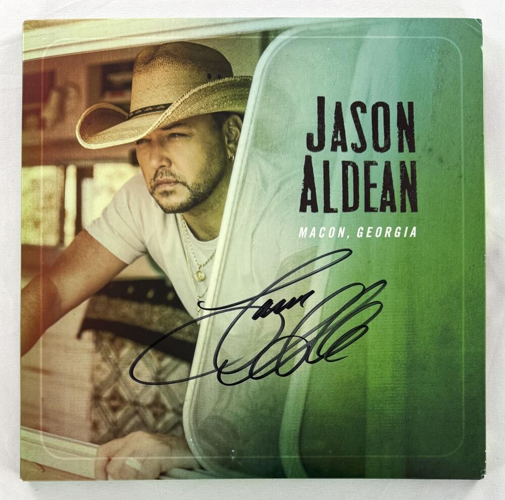 Jason Aldean Signed Autograph Album Vinyl Record LP Macon Georgia w/ Beckett COA