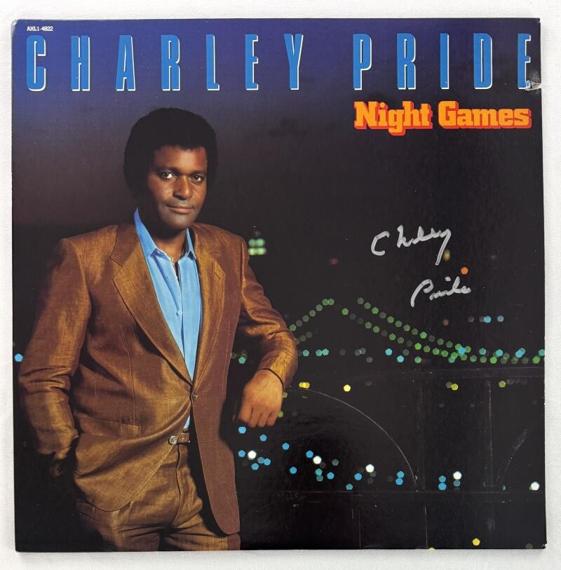 Charley Pride Signed Autograph Album Vinyl Record LP - Night Games Beckett COA