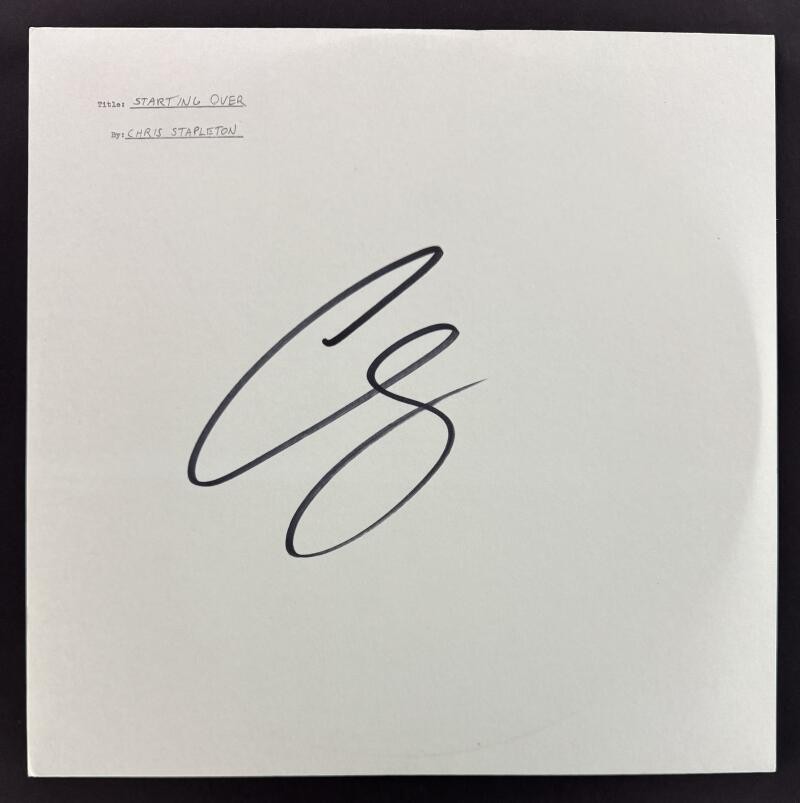 Chris Stapleton Signed Autograph Album Vinyl Record LP - Starting Over JSA COA