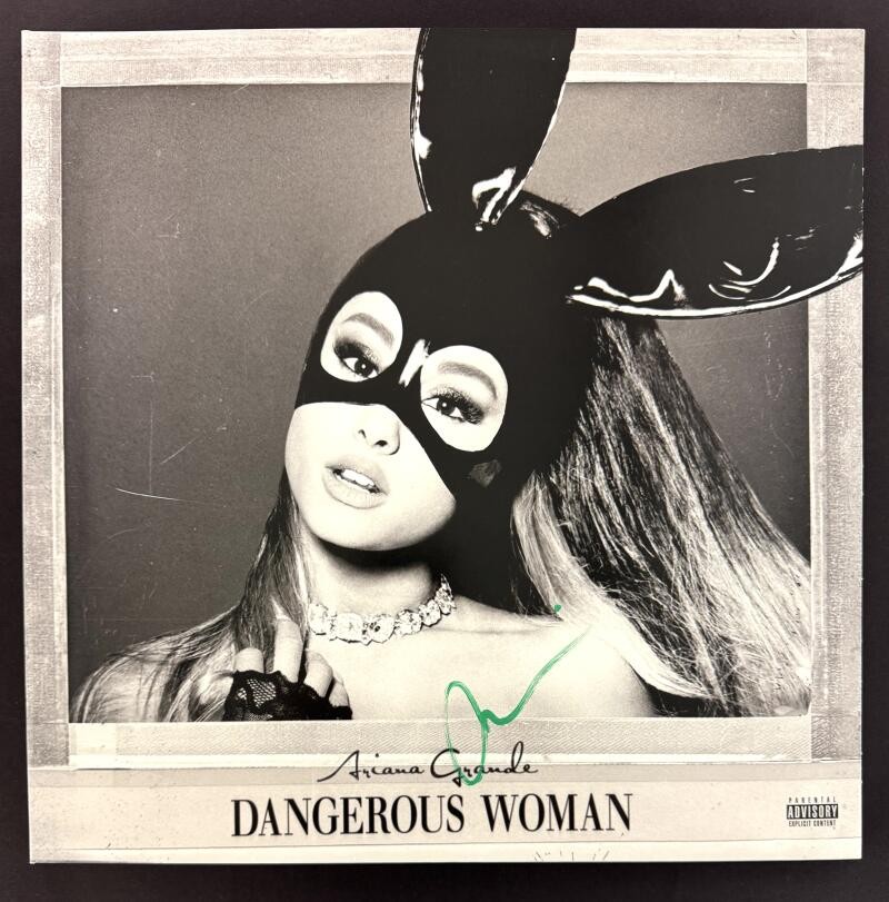 Ariana Grande Signed Autograph Album Vinyl Record - Dangerous Woman Beckett COA