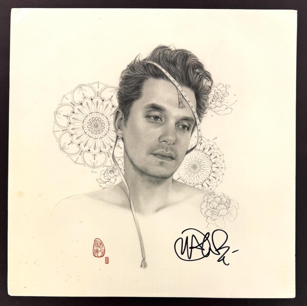 John Mayer Signed Autograph Album Vinyl Record Search for Everything Beckett COA