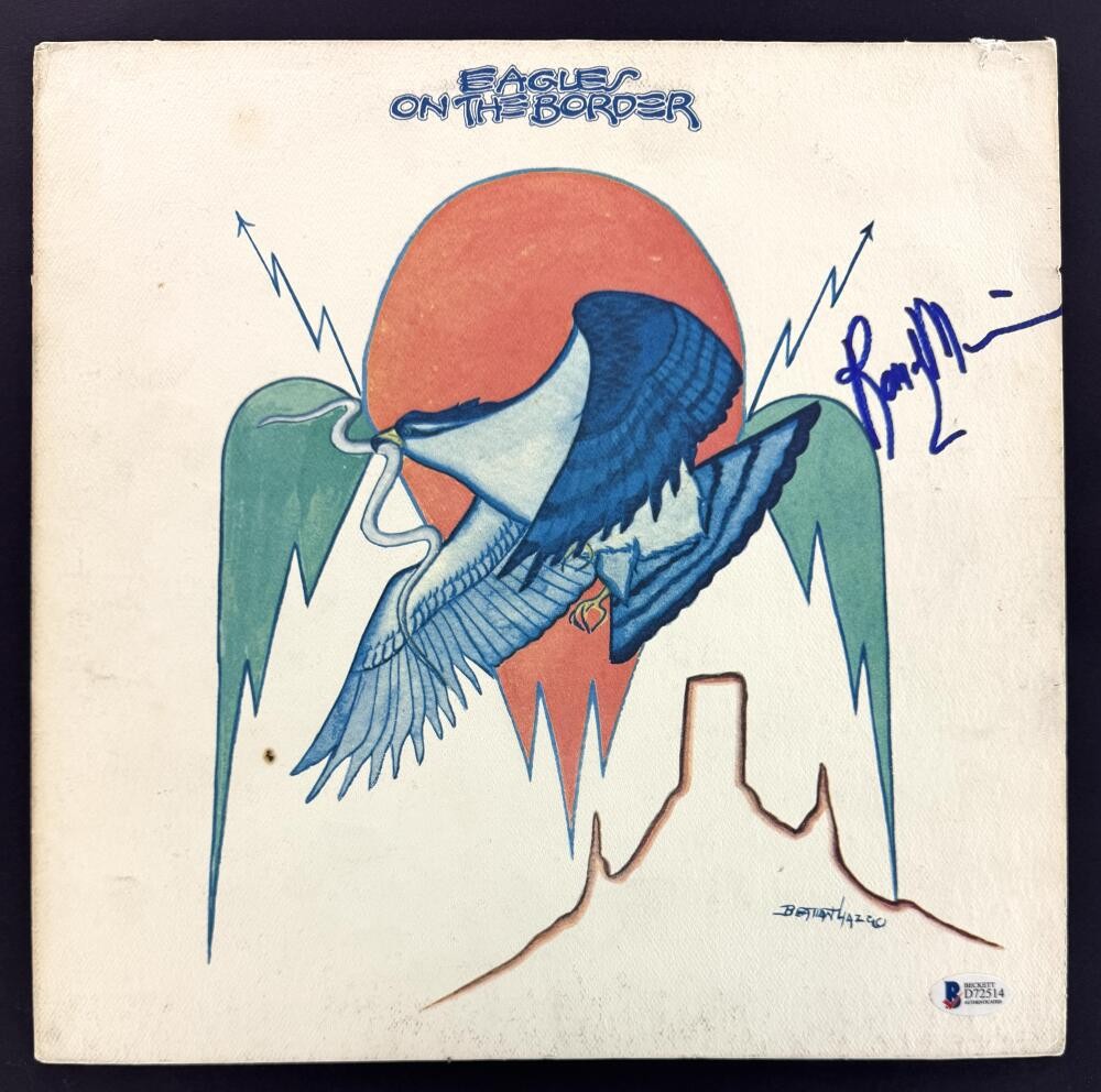 Randy Meisner Signed Autograph Album Record Eagles On the Border w/ Beckett COA