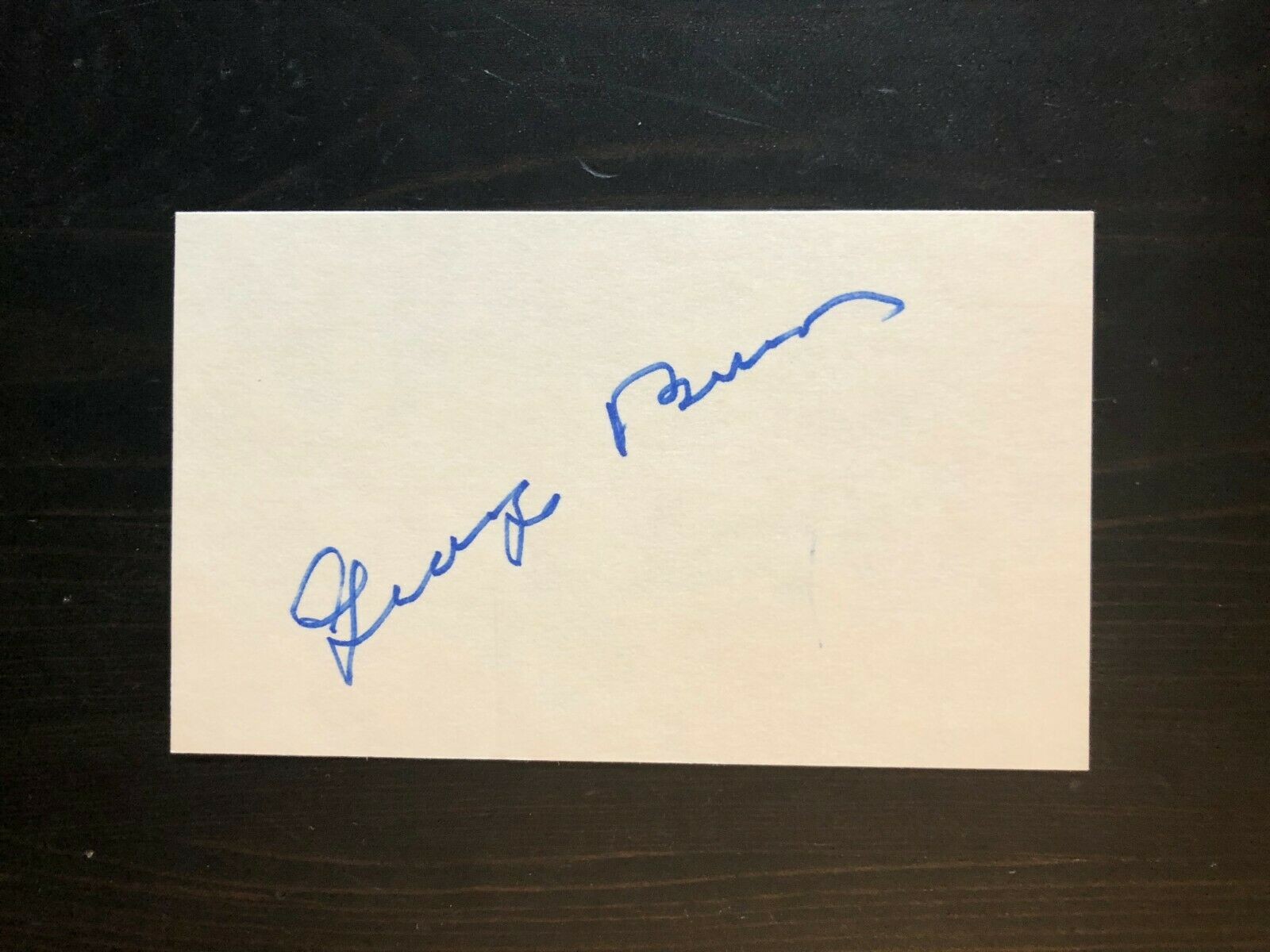 GEORGE BURNS SIGNED AUTOGRAPH INDEX CARD, CUT, IC - THE SUNSHINE BOYS, LEGEND