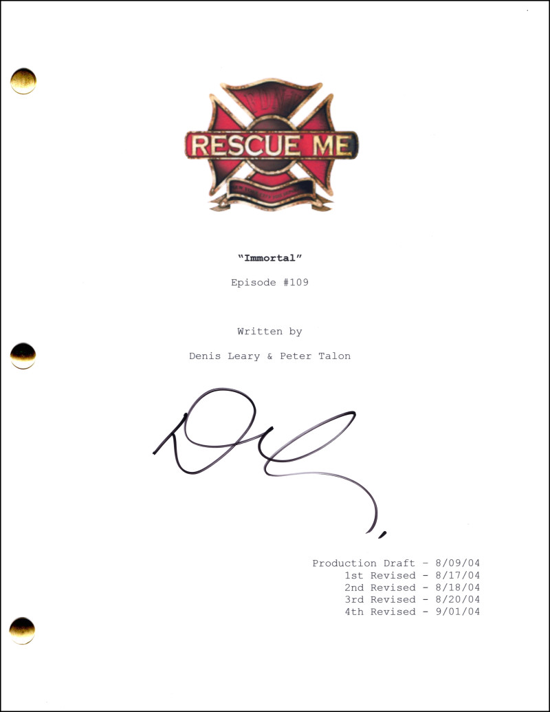 Denis Leary Signed Autograph Rescue Me Full Episode Script Screenplay - Tommy