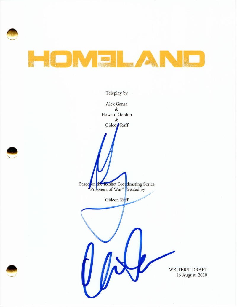 MANDY PATINKIN & CLAIRE DANES CAST SIGNED AUTOGRAPH - HOMELAND FULL PILOT SCRIPT