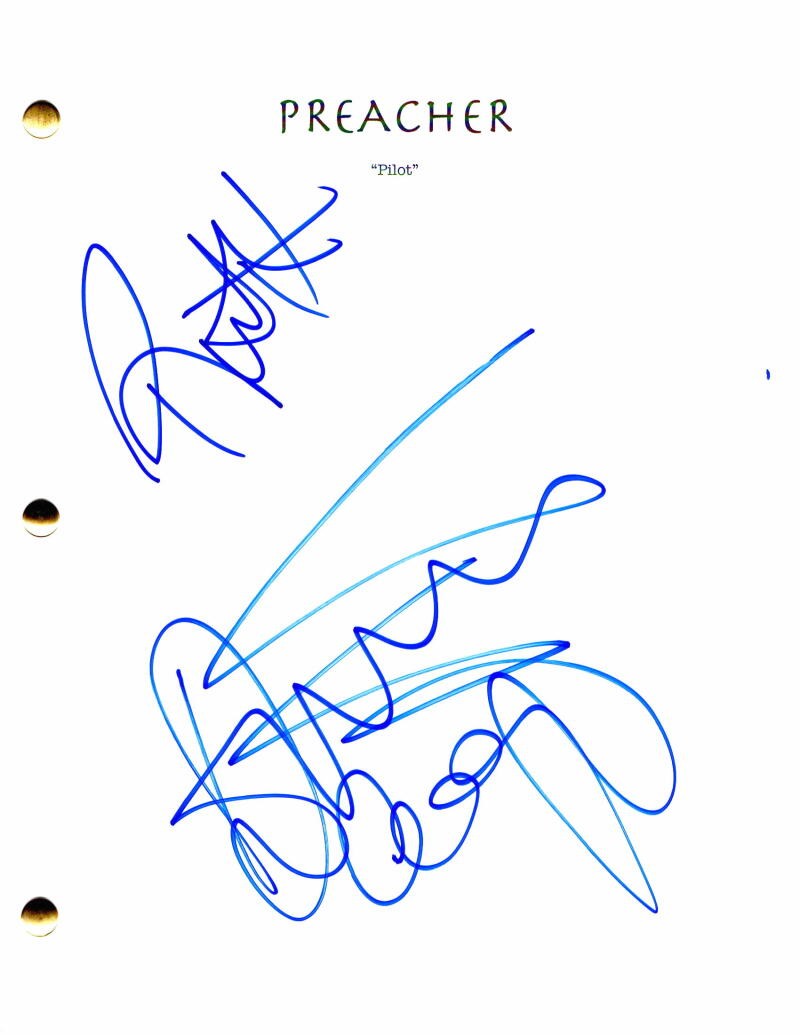 DOMINIC COOPER & RUTH NEGGA SIGNED AUTOGRAPH - PREACHER FULL PILOT SCRIPT