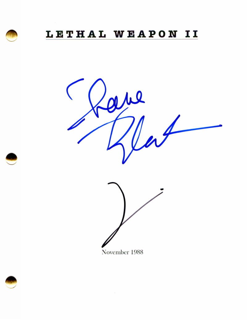 Shane In Script SHANE BLACK & JOEL SILVER SIGNED AUTOGRAPH - LETHAL WEAPON 2 SCRIPT ...