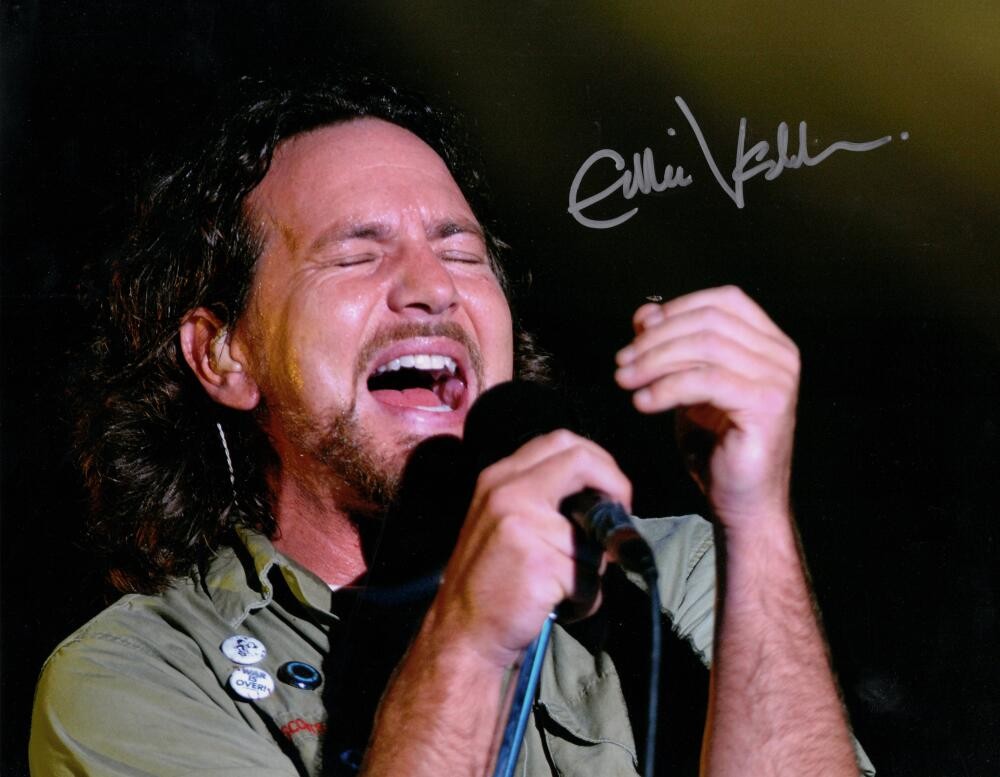 Eddie Vedder Pearl Jam Signed Autograph 11x14 Photo - Ten Vs Vitalogy w/ JSA COA
