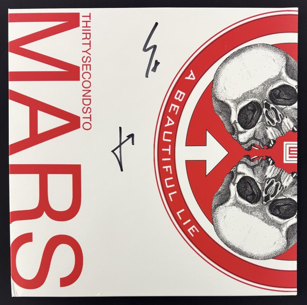 Thirty Seconds to Mars Band Signed Autograph Album Vinyl Record LP - Beckett COA