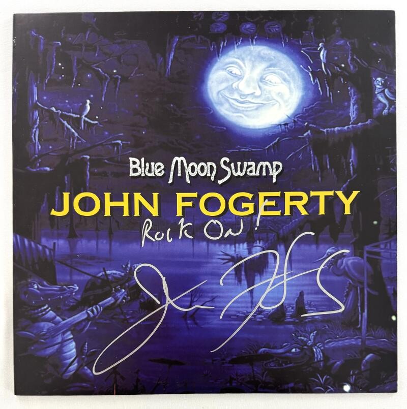 John Fogerty Signed Autograph Album Vinyl Record - Blue Moon Swamp Beckett COA
