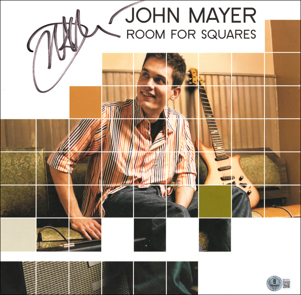 John Mayer Signed Autograph 12x12 Room for Squares Album Insert w/ Beckett COA