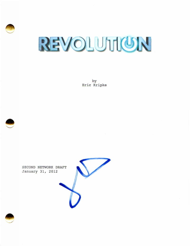 J.D. PARDO SIGNED AUTOGRAPH - REVOLUTION PILOT SCRIPT - JD, GIANCARLO ESPOSITO