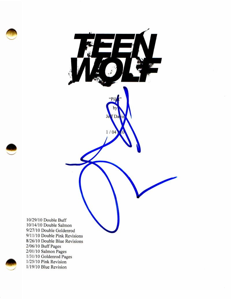 HOLLAND RODEN SIGNED AUTOGRAPH - TEEN WOLF FULL PILOT SCRIPT - TYLER POSEY