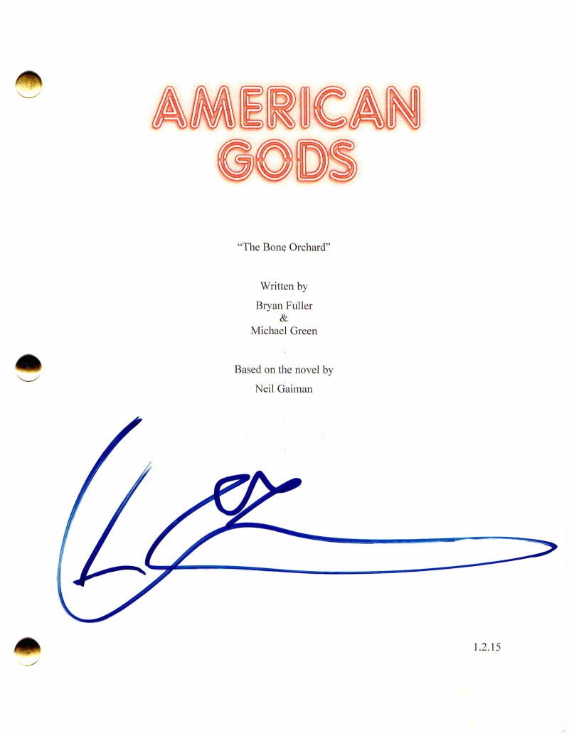 EMILY BROWNING SIGNED AUTOGRAPH - AMERICAN GODS FULL PILOT SCRIPT - NEIL GAIMAN