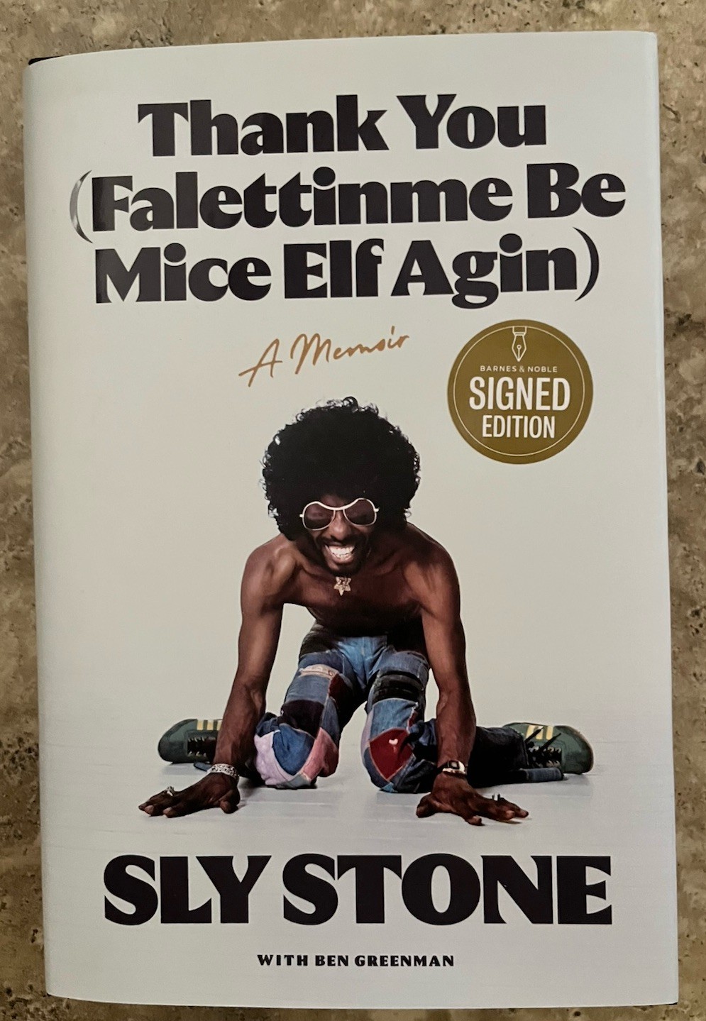 Sly Stone Thank You Signed Autographed Book Beckett Guaranteed