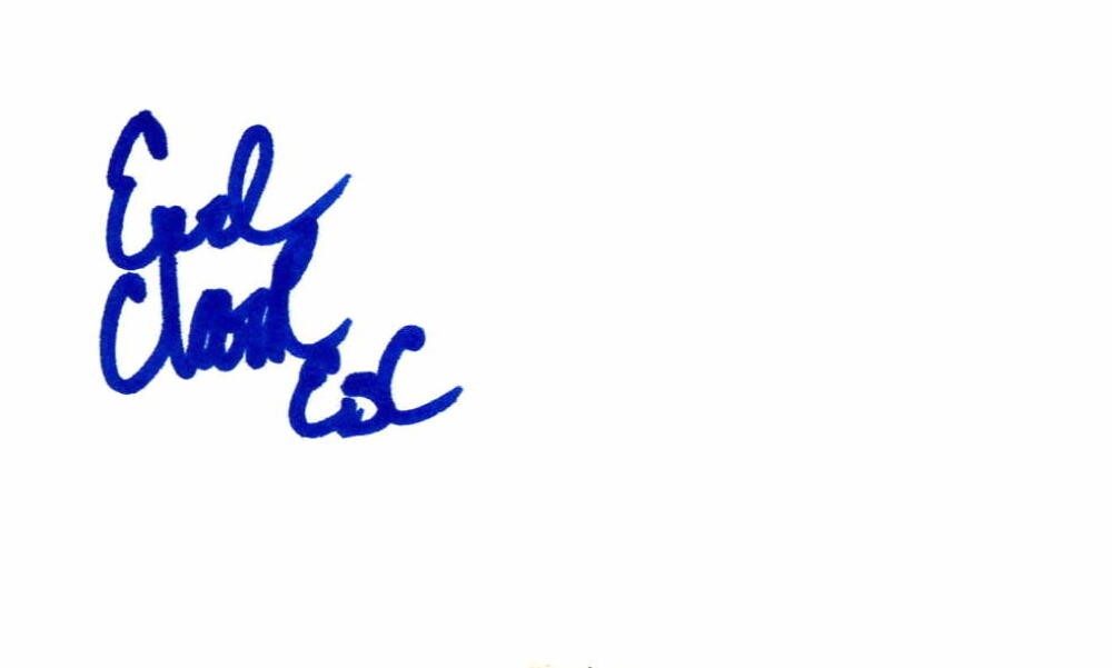 EARL CLARK SIGNED AUTOGRAPH - INDEX CARD - LOUISVILLE, LOS ANGELES LAKERS KNICKS