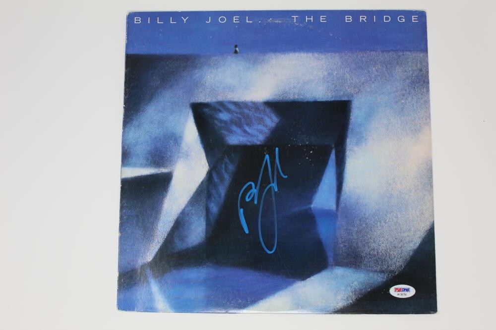 BILLY JOEL SIGNED AUTOGRAPH ALBUM VINYL RECORD - THE BRIDGE, AN INNOCENT MAN PSA
