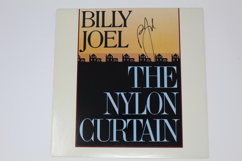 BILLY JOEL SIGNED AUTOGRAPH ALBUM VINYL RECORD THE NYLON CURTAIN, TURNSTILES JSA