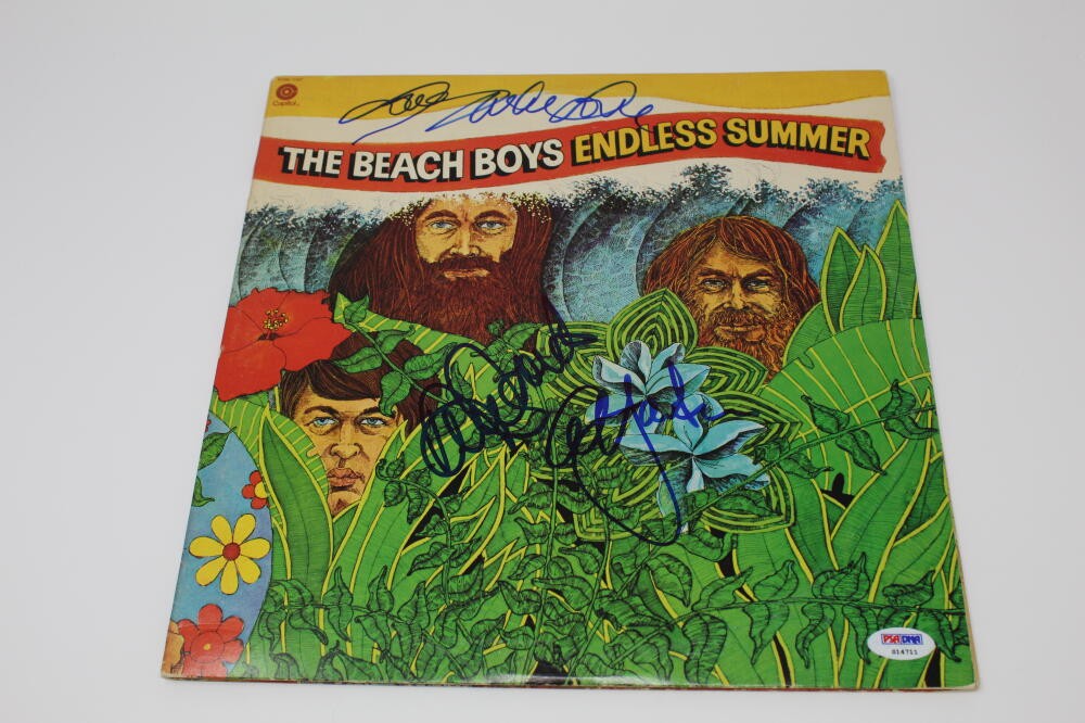 MIKE LOVE AL JARDINE +1 SIGNED AUTOGRAPH ALBUM VINYL RECORD - THE BEACH BOYS PSA