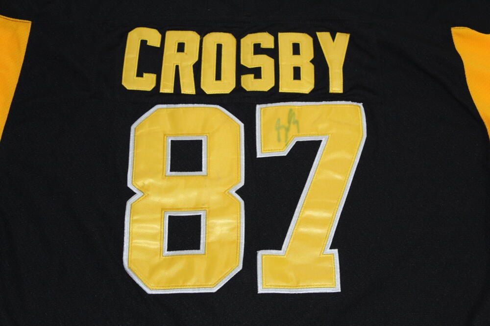 SIDNEY CROSBY SIGNED AUTOGRAPH JERSEY - PITTSBURGH PENGUINS, TEAM CANADA KID PSA
