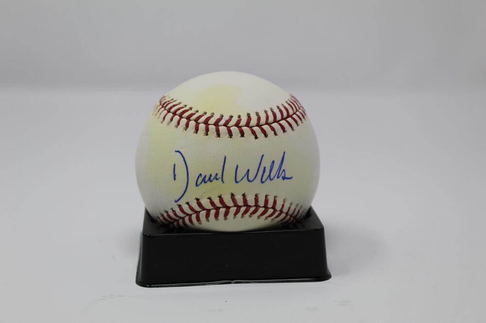 DAVID WELLS SIGNED AUTOGRAPH OFFICIAL MAJOR LEAGUE BASEBALL - PERFECT GAME PSA