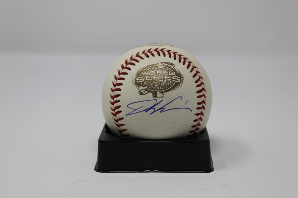 DONTRELLE WILLIS SIGNED AUTOGRAPH 2003 WORLD SERIES BASEBALL OMLB - NL ROY PSA