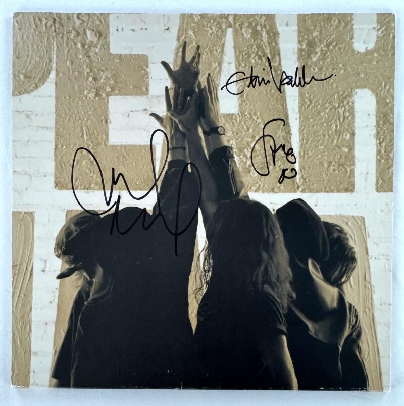 Eddie Vedder Mike McCready & Stone Signed Autograph Pearl Jam Ten Album Beckett