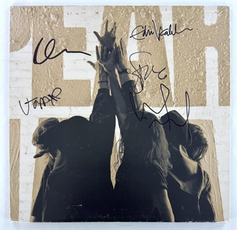 Pearl Jam Full Band x5 Signed Autograph Ten Album Record - Eddie Vedder Beckett