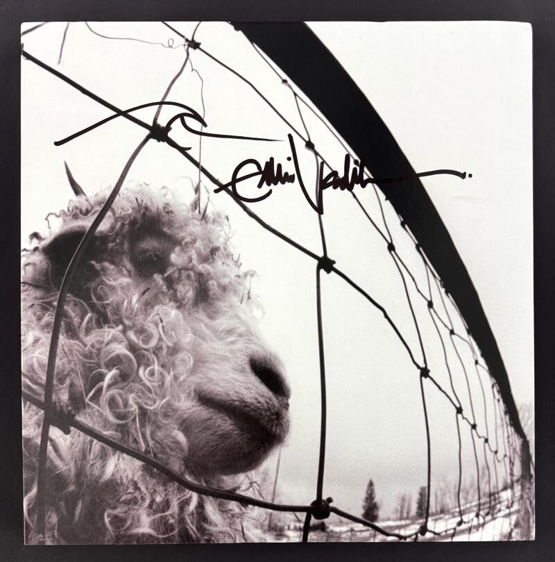 Eddie Vedder Pearl Jam Signed Autograph Album Record Wave Art Sketch Beckett COA