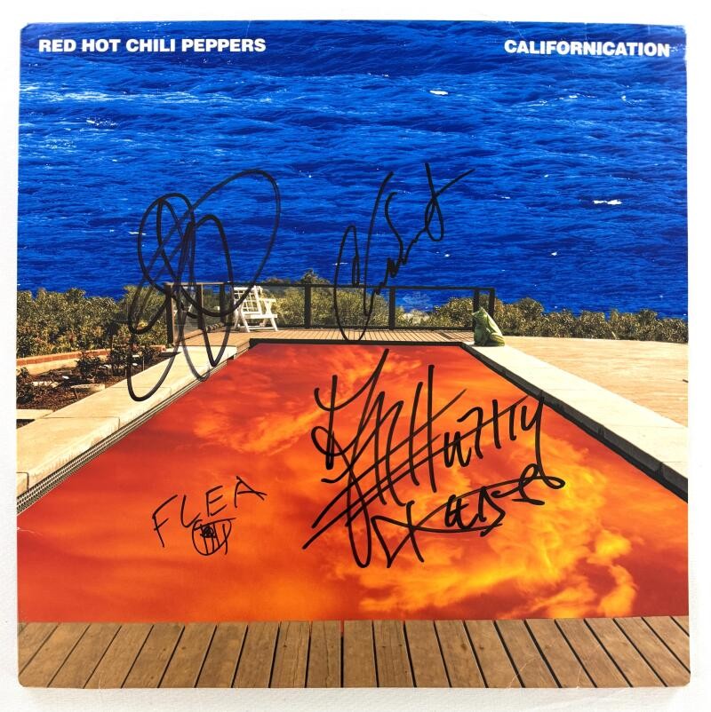 Red Hot Chili Peppers Full Band Signed Autograph Album Record Anthony Kiedis COA