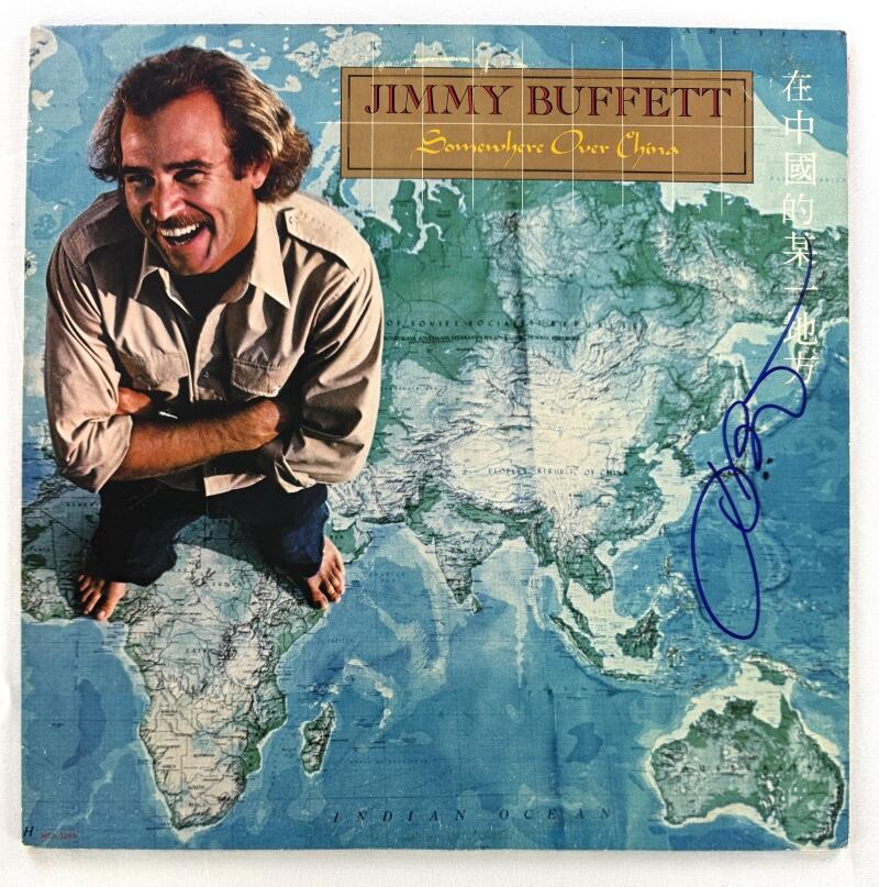 Jimmy Buffett Signed Autograph Album Record - Somewhere Over China Beckett COA