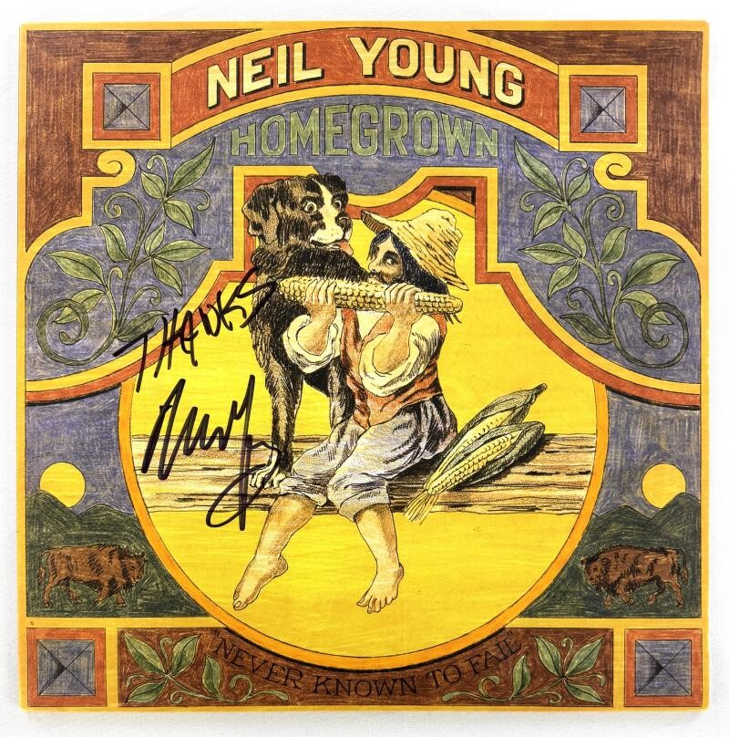 Neil Young Signed Autograph Album Vinyl Record LP - Homegrown w/ Beckett COA