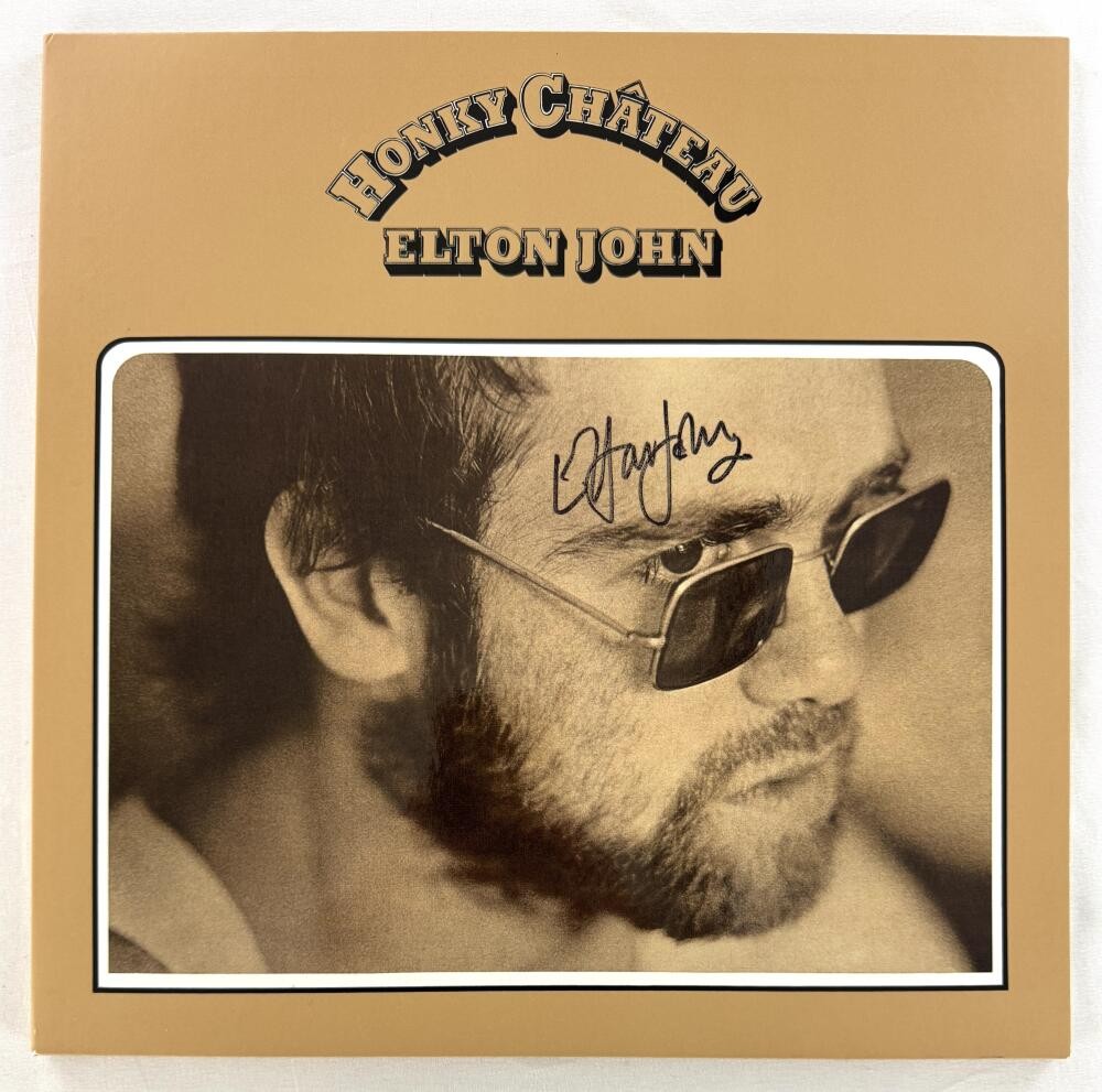 Elton John Signed Autograph Album Vinyl Record LP - Honky Chateau w/ Beckett COA