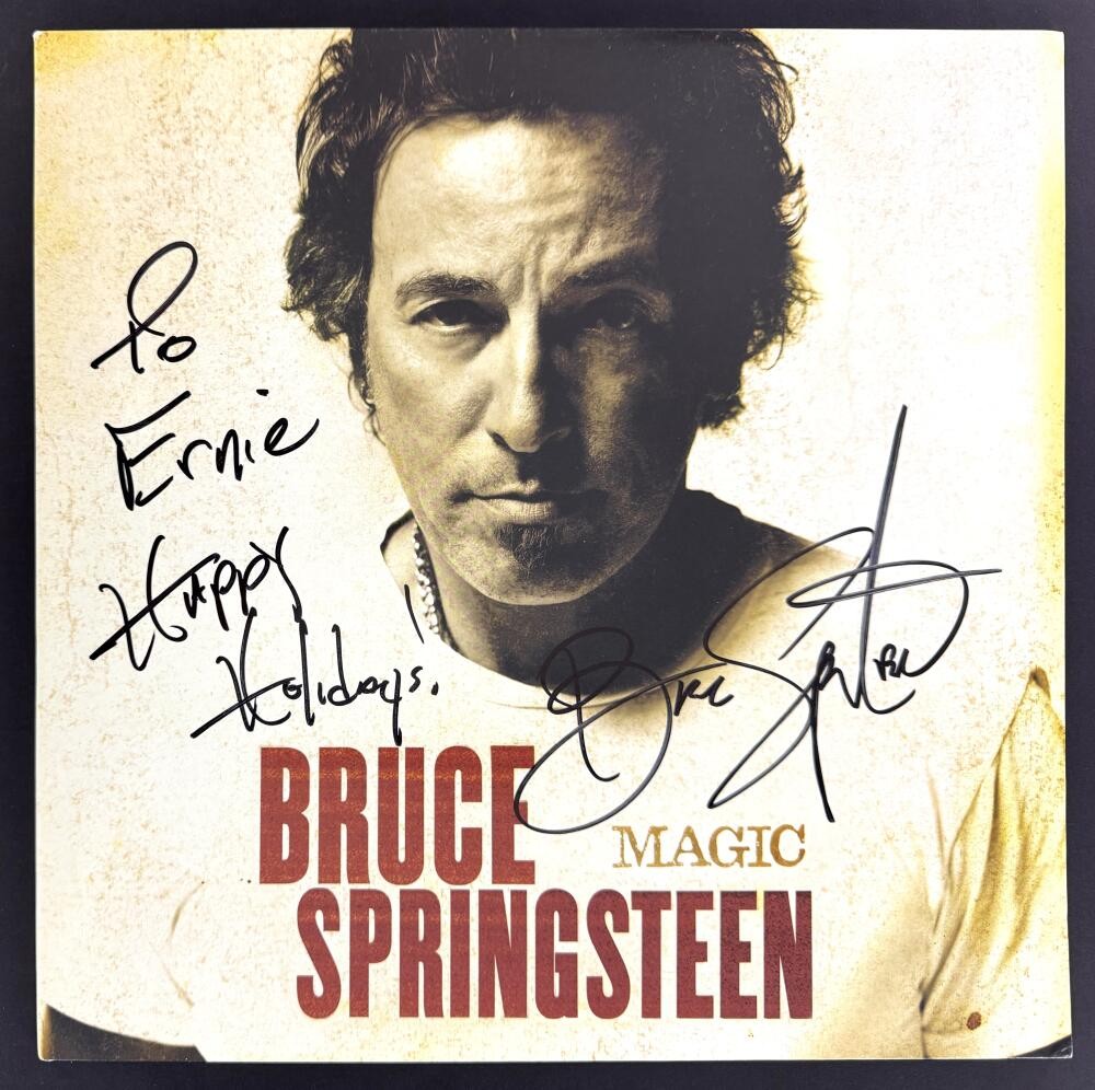 Bruce Springsteen Signed Autograph Album Vinyl Record w/ Happy Holidays Beckett