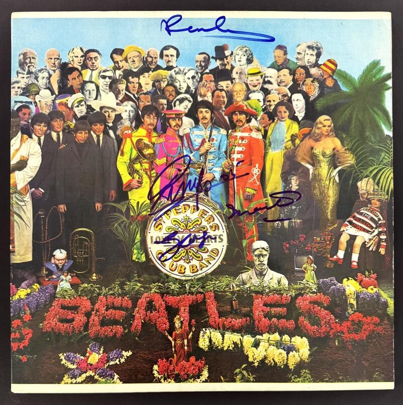 Paul McCartney Ringo Starr George Martin Signed Autograph Album Record BAS COA