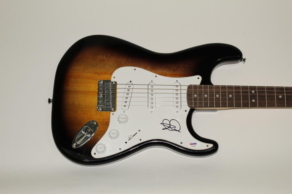 KEVIN CRONIN SIGNED AUTOGRAPH FENDER BRAND ELECTRIC GUITAR - REO SPEEDWAGON PSA