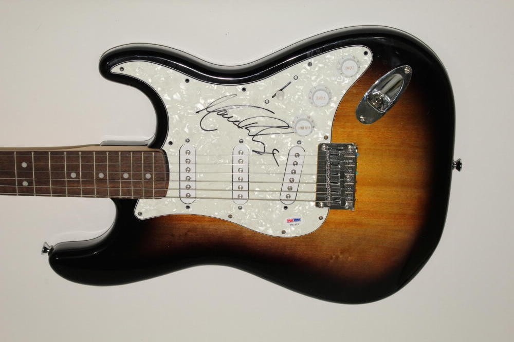 MARC ROBERGE SIGNED AUTOGRAPH FENDER BRAND ELECTRIC GUITAR - OAR ALL SIDES PSA