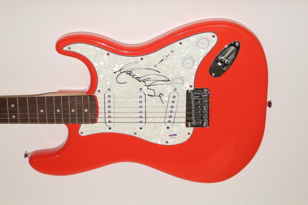 MARC ROBERGE SIGNED AUTOGRAPH FENDER BRAND ELECTRIC GUITAR O.A.R. ALL SIDES PSA
