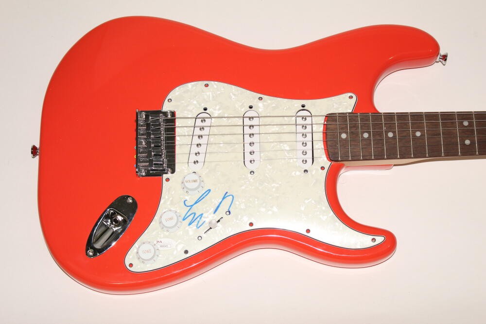 LINDSEY BUCKINGHAM SIGNED AUTOGRAPH FENDER ELECTRIC GUITAR FLEETWOOD MAC w/ JSA